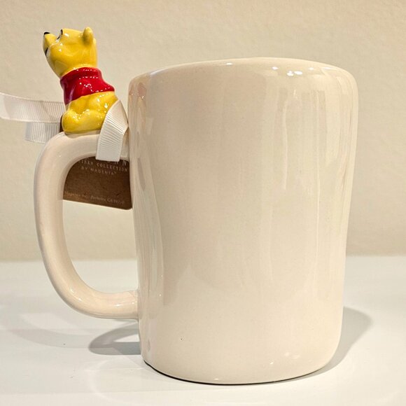 Rae Dunn Winnie the Pooh Ceramic Mug 3D Handle, Yellow Interior - Picture 6 of 7
